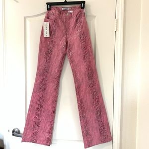 Vertigo Paris Pink Snakeskin Pants (brand new)